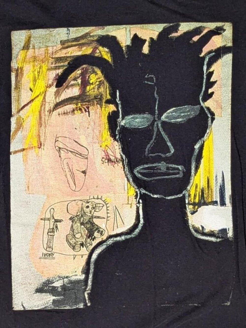 Official Jean-Michel Basquiat Self-Portrait Art Graphic Tee